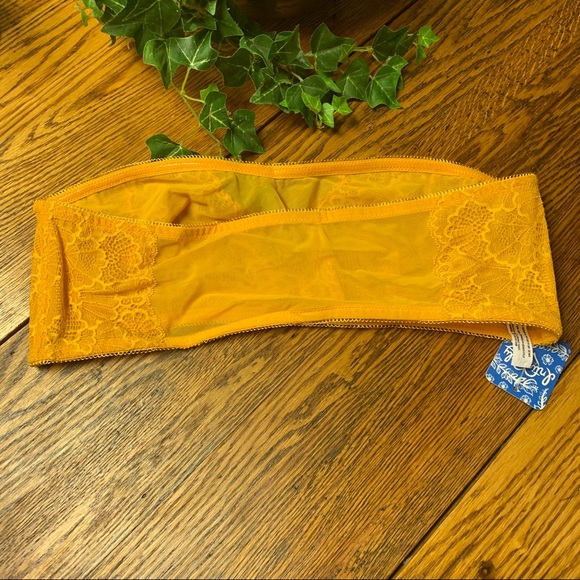 Intimately Free People Yellow Lace Bandeau NWT - Picture 2 of 6